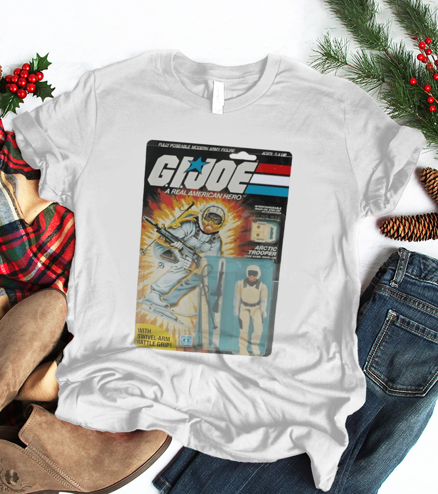 GIJoe A Real American Hero Arctic Trooper Snow Job Action Figure Vintage Packaging T-Shirt