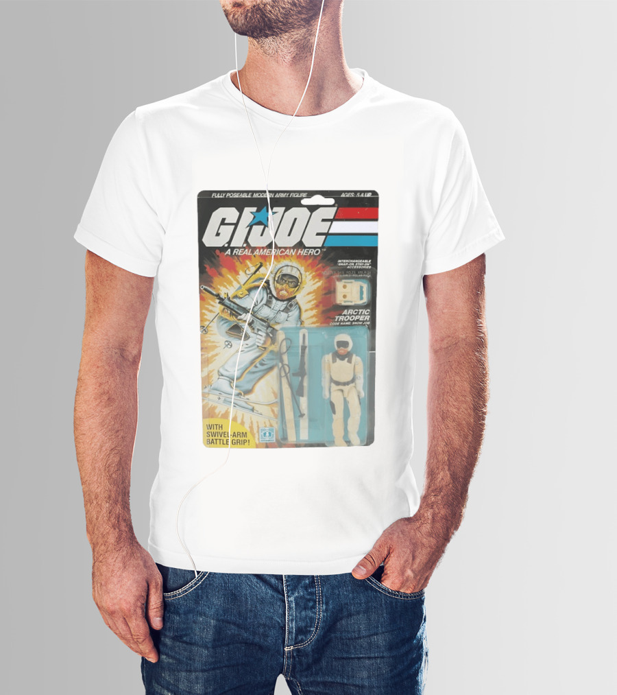 GIJoe A Real American Hero Arctic Trooper Snow Job Action Figure Vintage Packaging T-Shirt