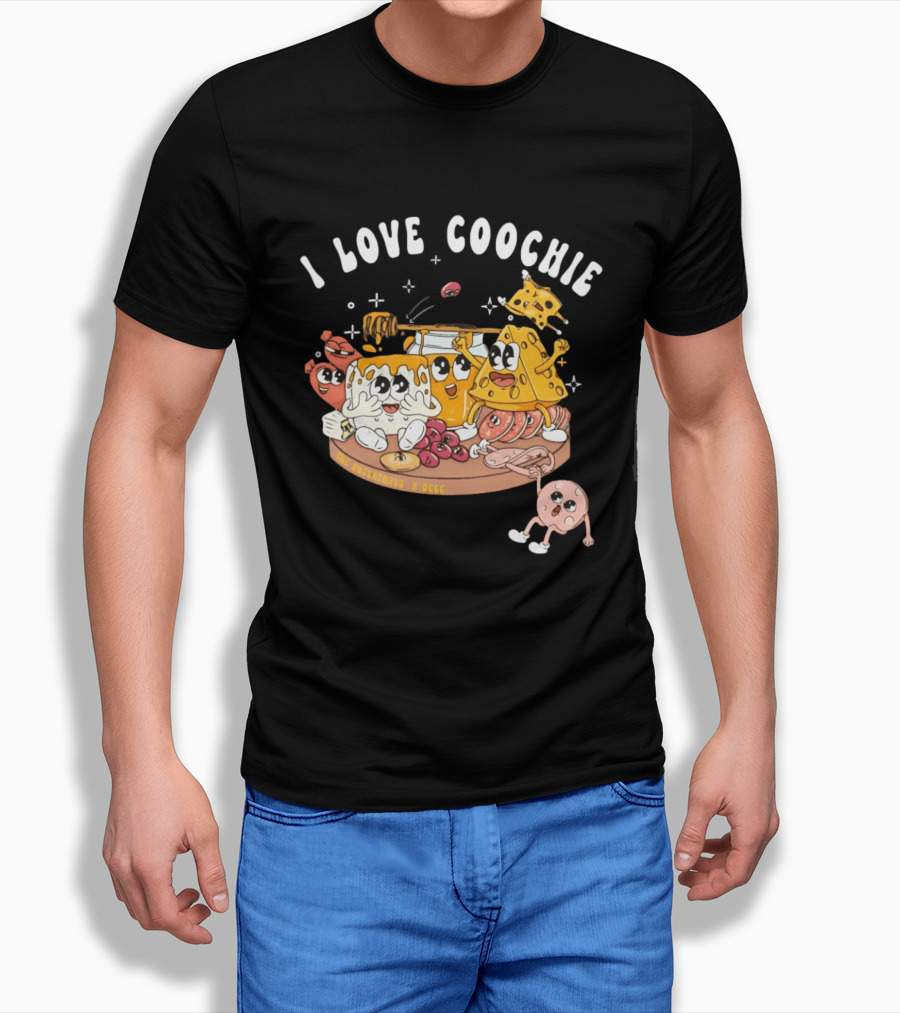 I Love Coochie The Rosenthals X DCCC Cheese Plate Cartoon Characters T-Shirt