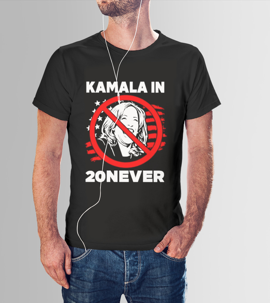 Kamala In 20never Political Statement With Prohibition Sign And Stars T-Shirt