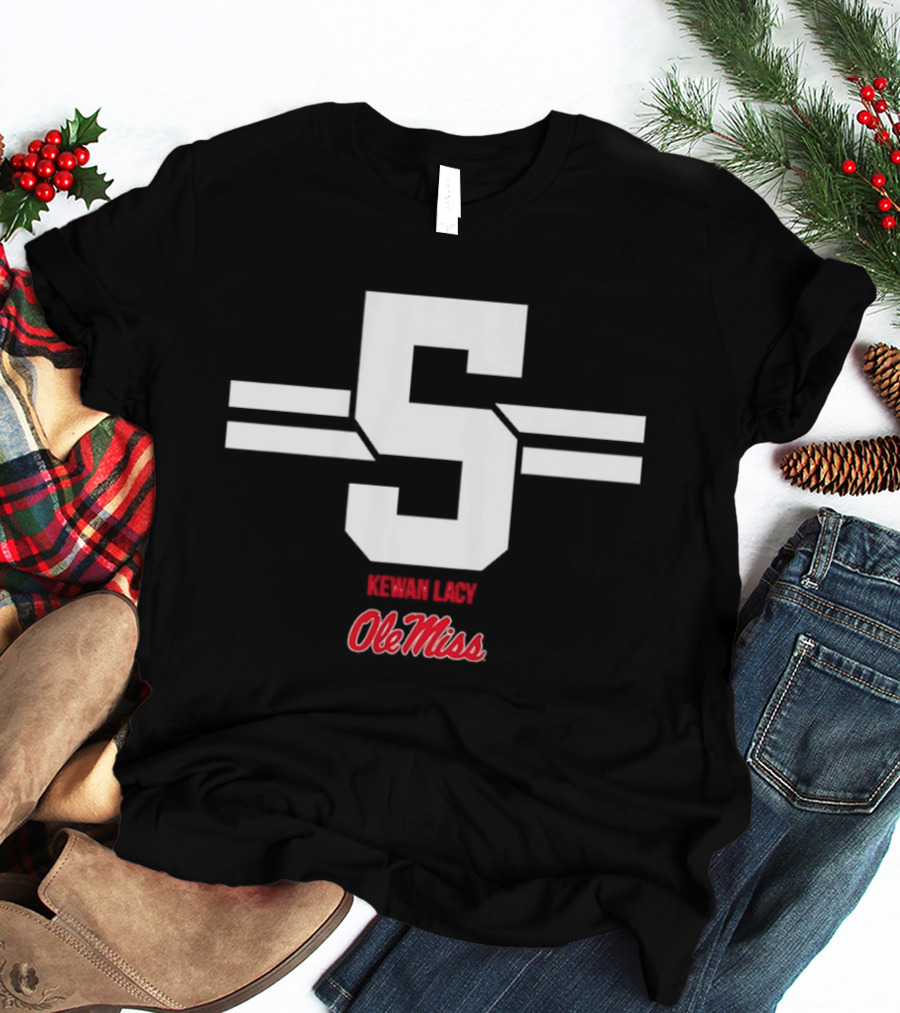 Ole Miss Rebels Kewan Lacy 5 Stripe Football T-Shirt