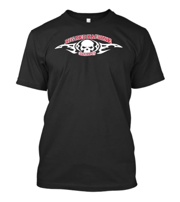 Big Red Machine Charleston Skull And Flames T-Shirt