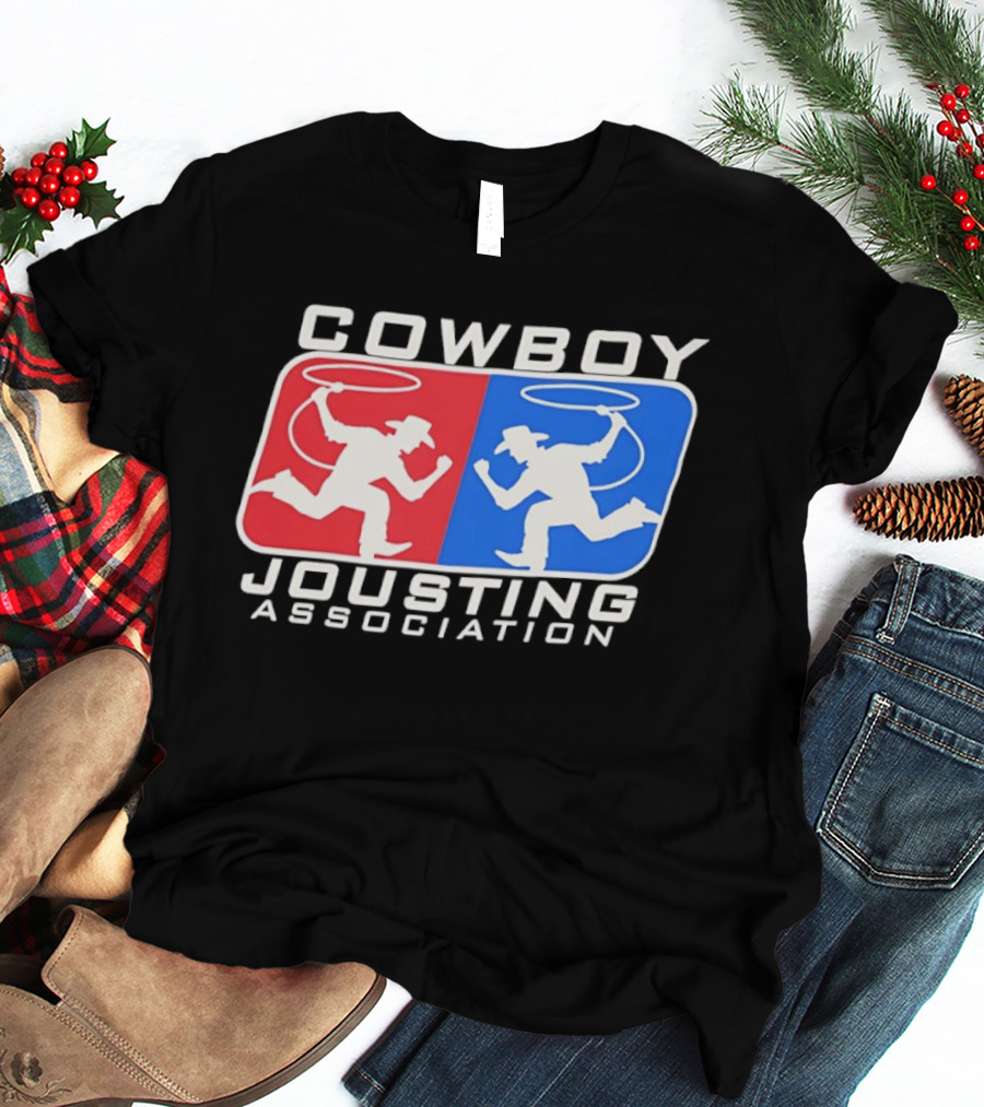 Cowboy Jousting Association Lasso Duel Red Blue Classic Competition T-Shirt