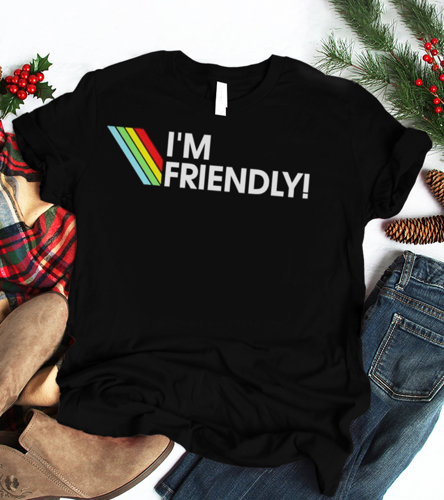 I'm Friendly ARC Raiders Rainbow Stripes T-Shirt