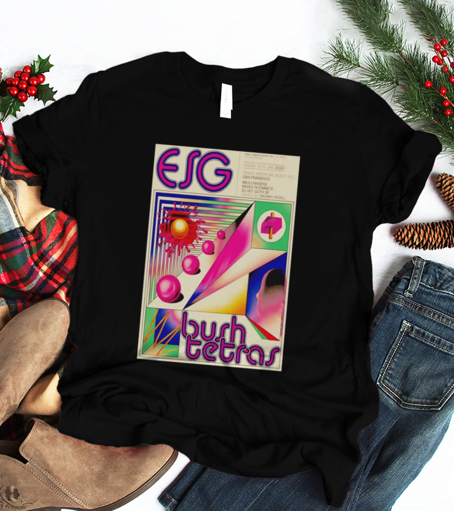 ESG Bush Tetras Live San Francisco January 30 2026 Concert Great American Music Hall T-Shirt