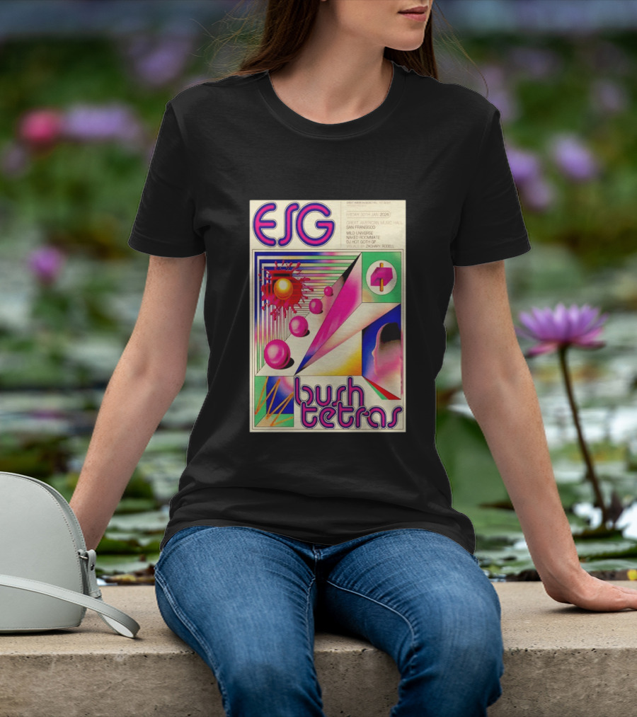 ESG Bush Tetras Live San Francisco January 30 2026 Concert Great American Music Hall T-Shirt