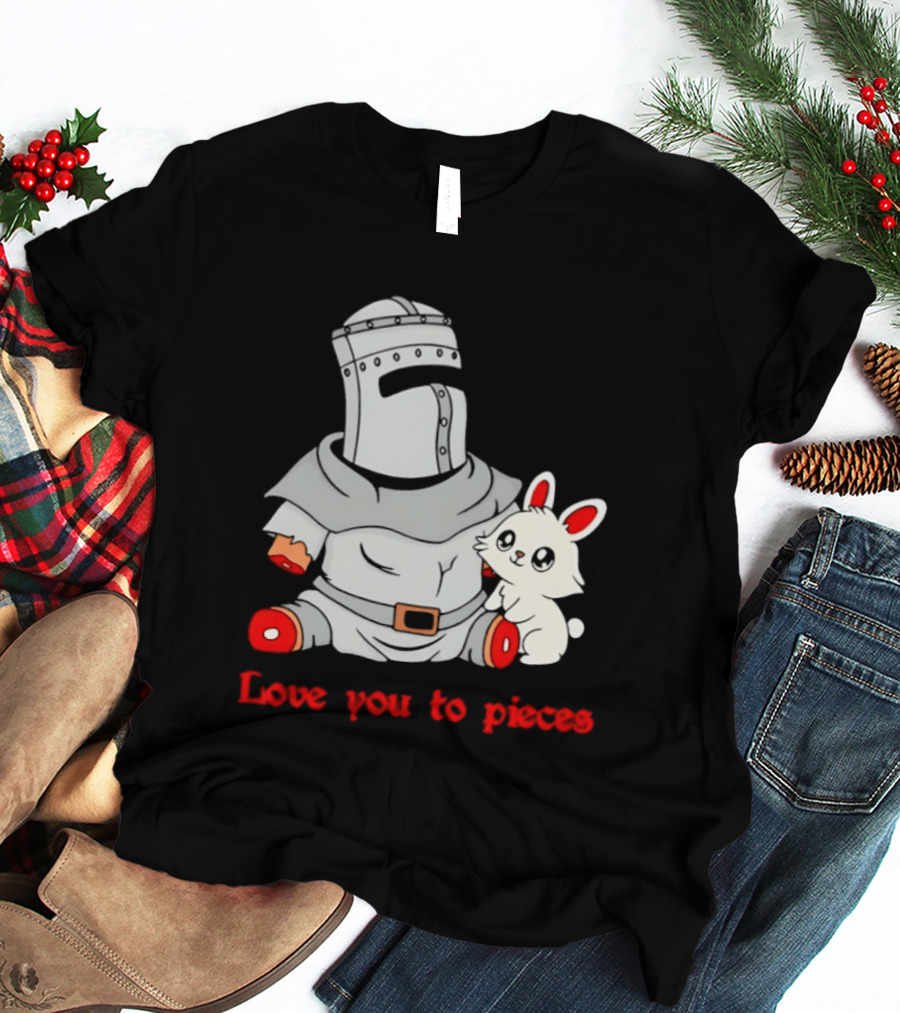 Knight With Amputated Limbs And Bunny Love You To Pieces T-Shirt