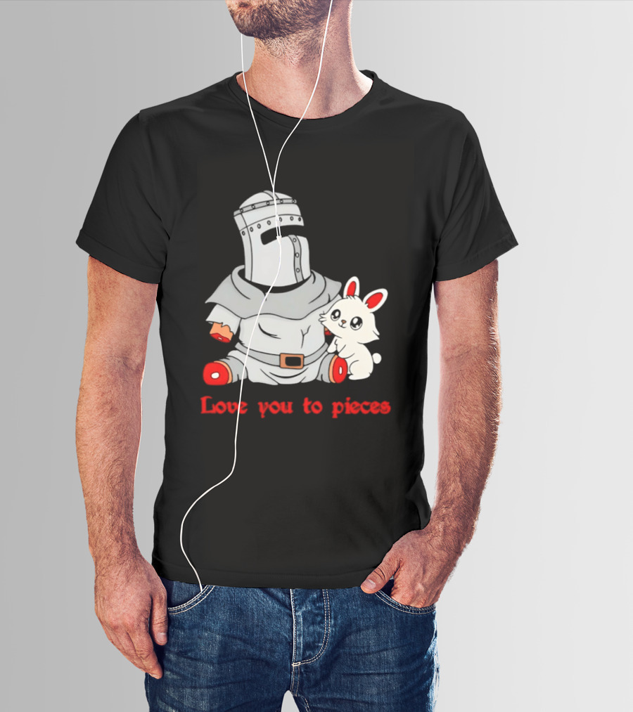 Knight With Amputated Limbs And Bunny Love You To Pieces T-Shirt