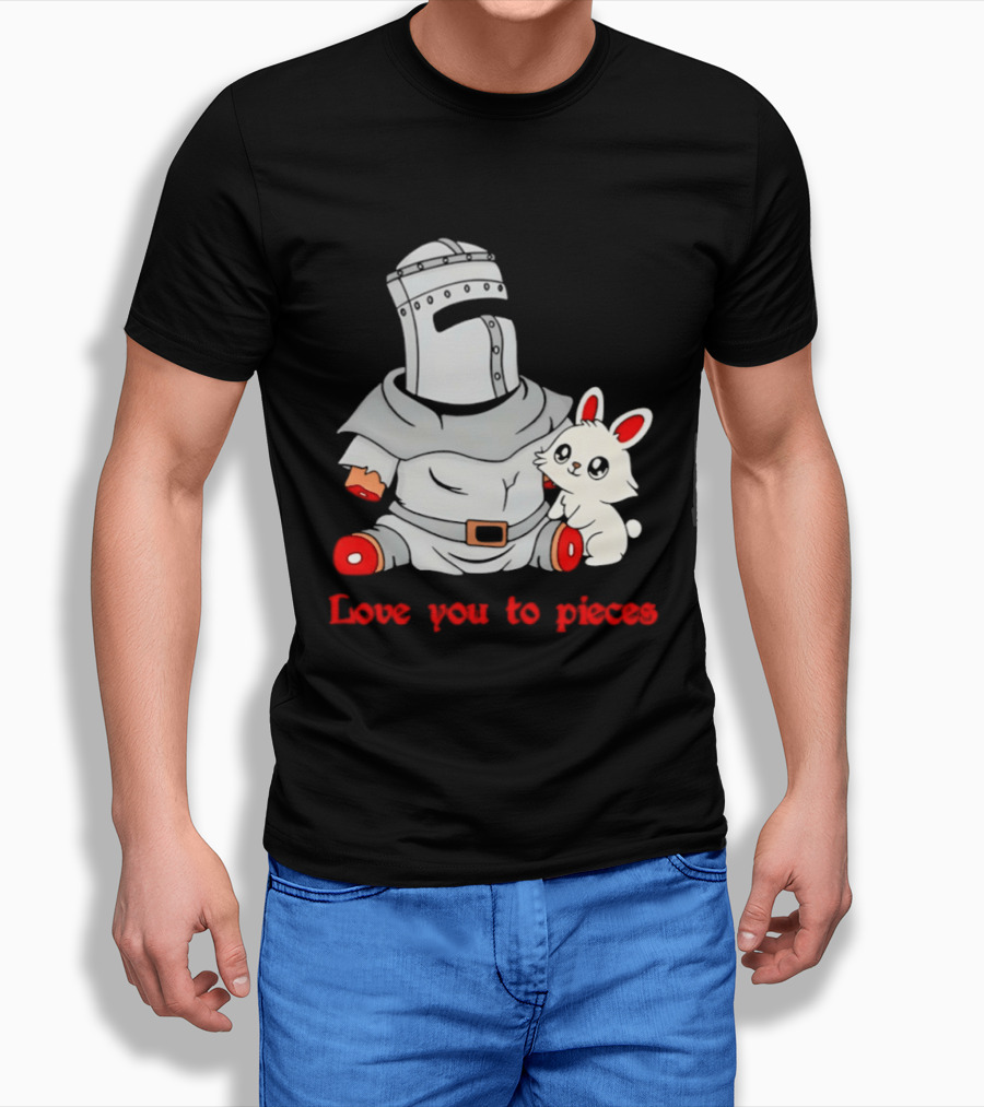 Knight With Amputated Limbs And Bunny Love You To Pieces T-Shirt