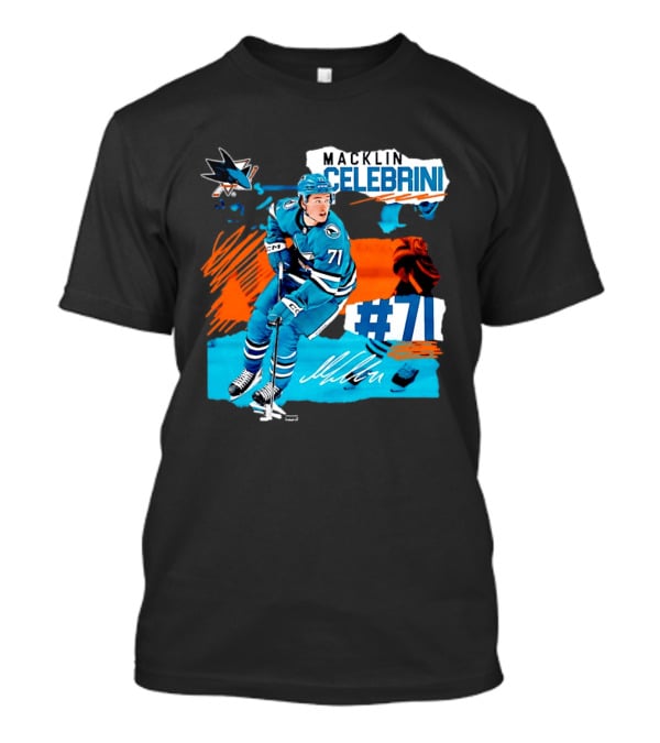 Macklin Celebrini San Jose Sharks Hockey 71 T-Shirt