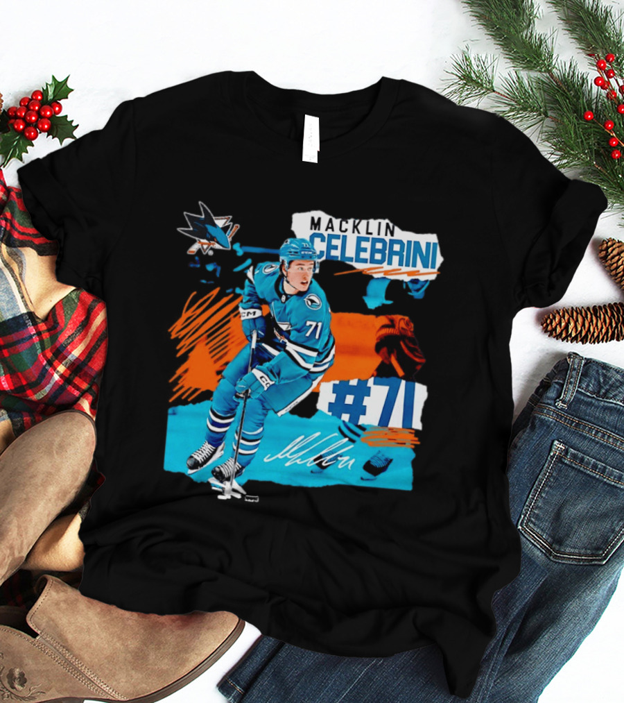 Macklin Celebrini San Jose Sharks Hockey 71 T-Shirt