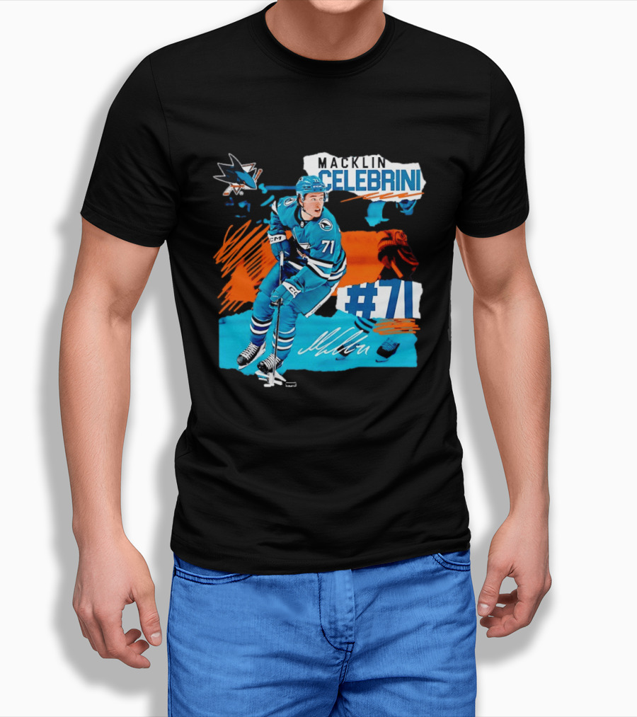 Macklin Celebrini San Jose Sharks Hockey 71 T-Shirt