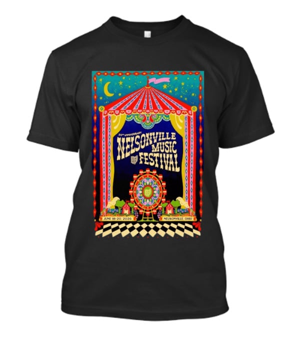 Nelsonville Music Festival 20th Anniversary June 18 20 2026 Nelsonville Ohio T-Shirt