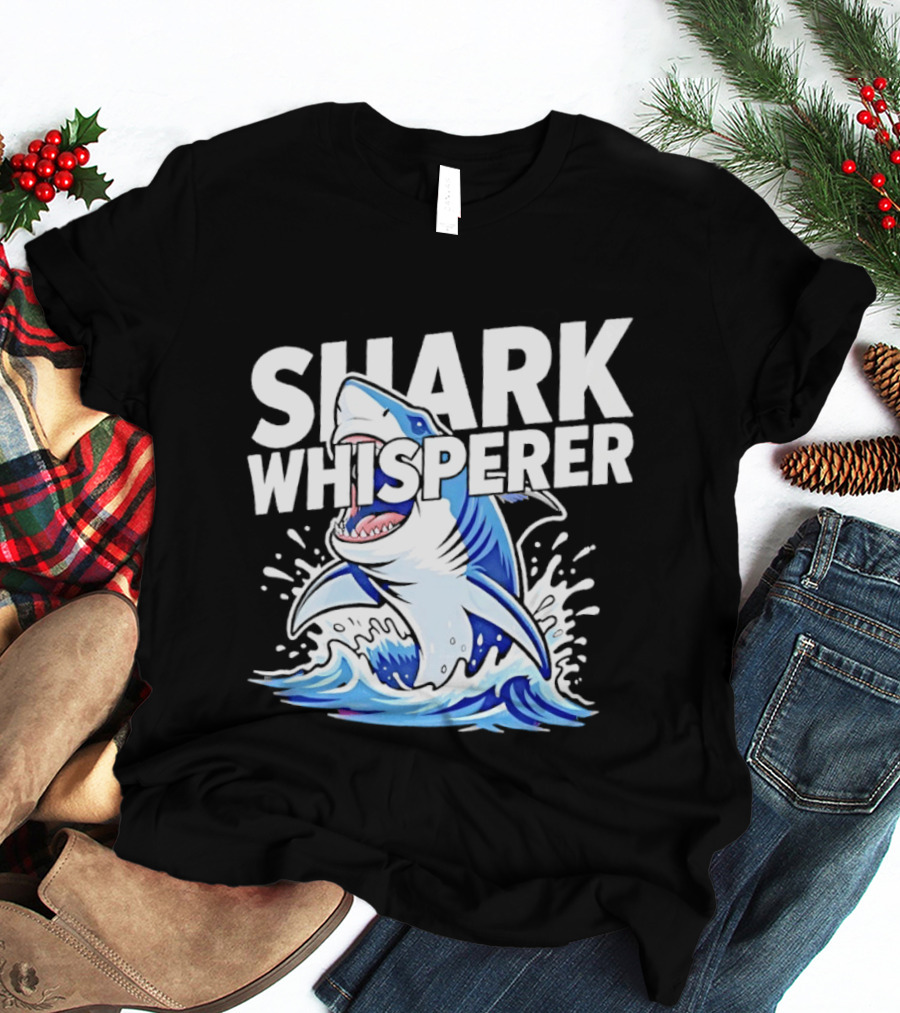 Shark Whisperer Great White Ocean Splash T-Shirt