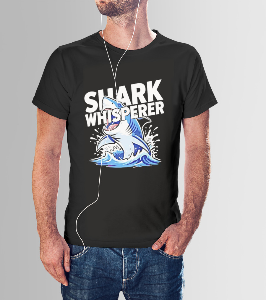 Shark Whisperer Great White Ocean Splash T-Shirt