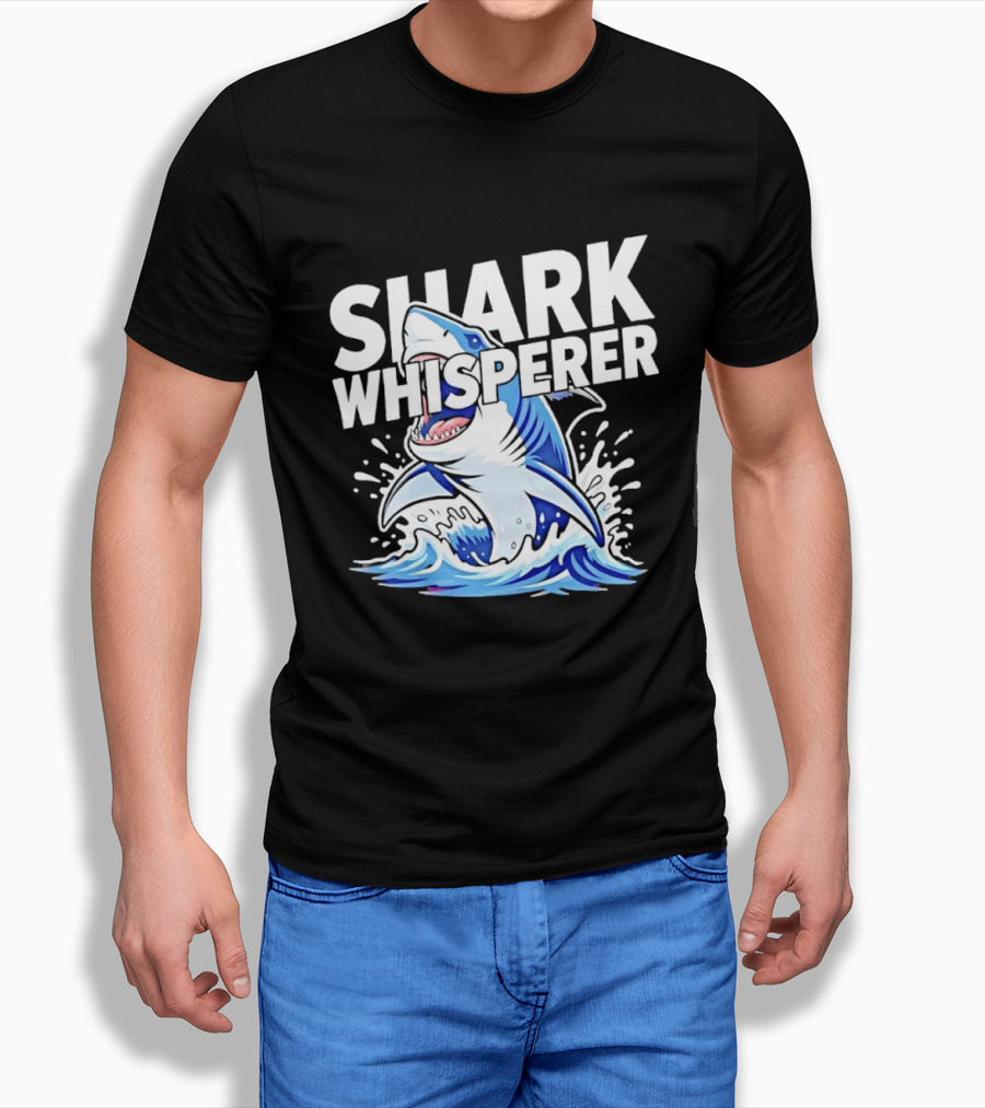 Shark Whisperer Great White Ocean Splash T-Shirt