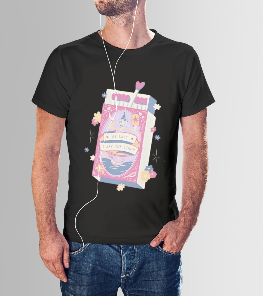 At Last I See The Light Floating Lantern Matchbox Flowers T-Shirt