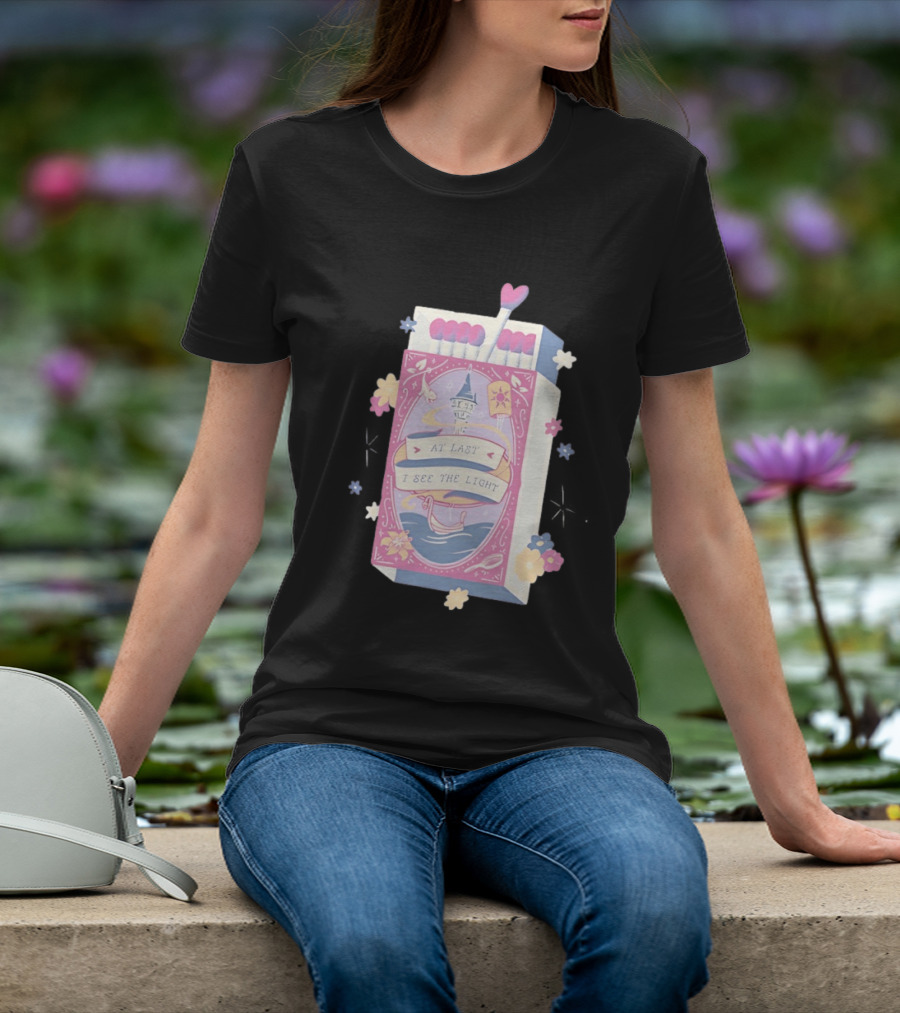 At Last I See The Light Floating Lantern Matchbox Flowers T-Shirt