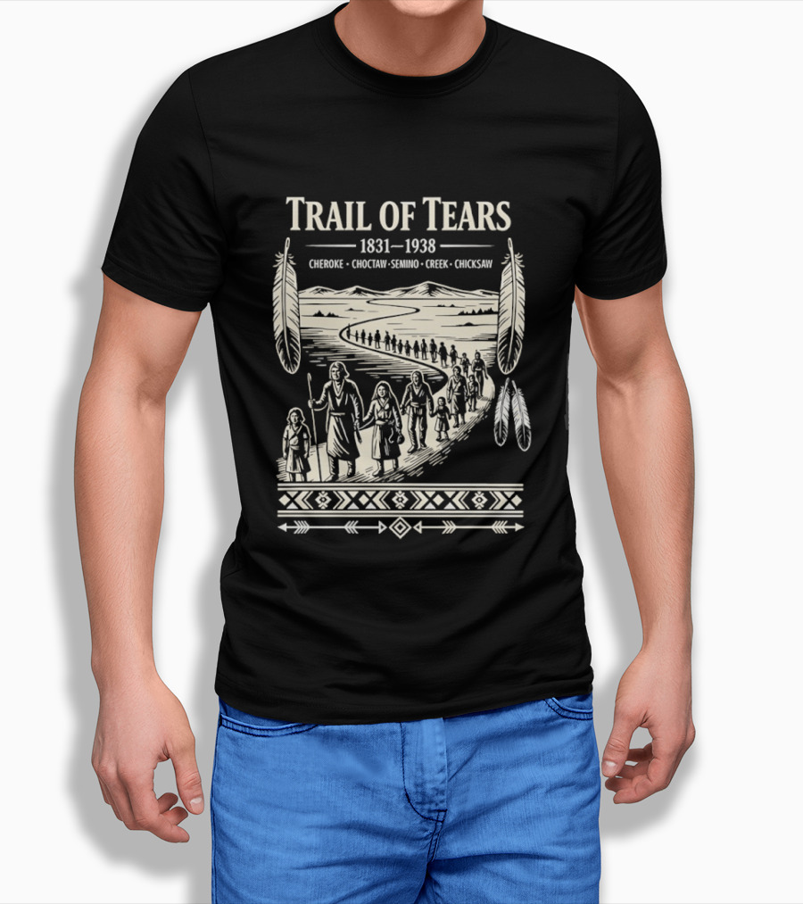 Trail Of Tears 1831 1938 Cherokee Choctaw Seminole Creek Chickasaw T-Shirt