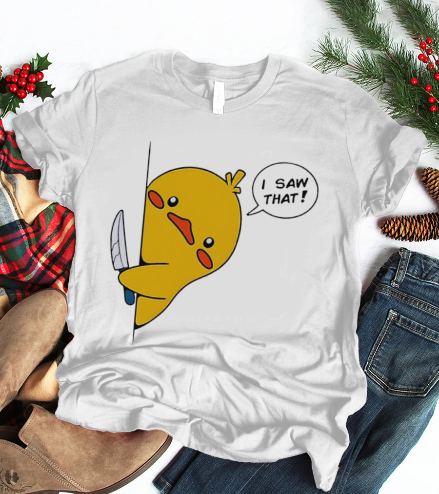 Baby Duck Holding Knife I Saw That Humorous Cartoon Scene T-Shirt