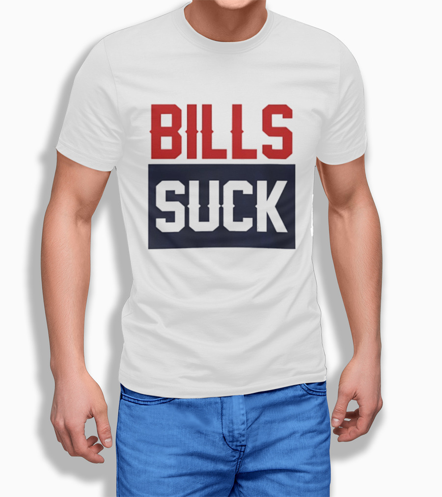 New England Patriots Rivalry Bills Suck Fan Gear T-Shirt