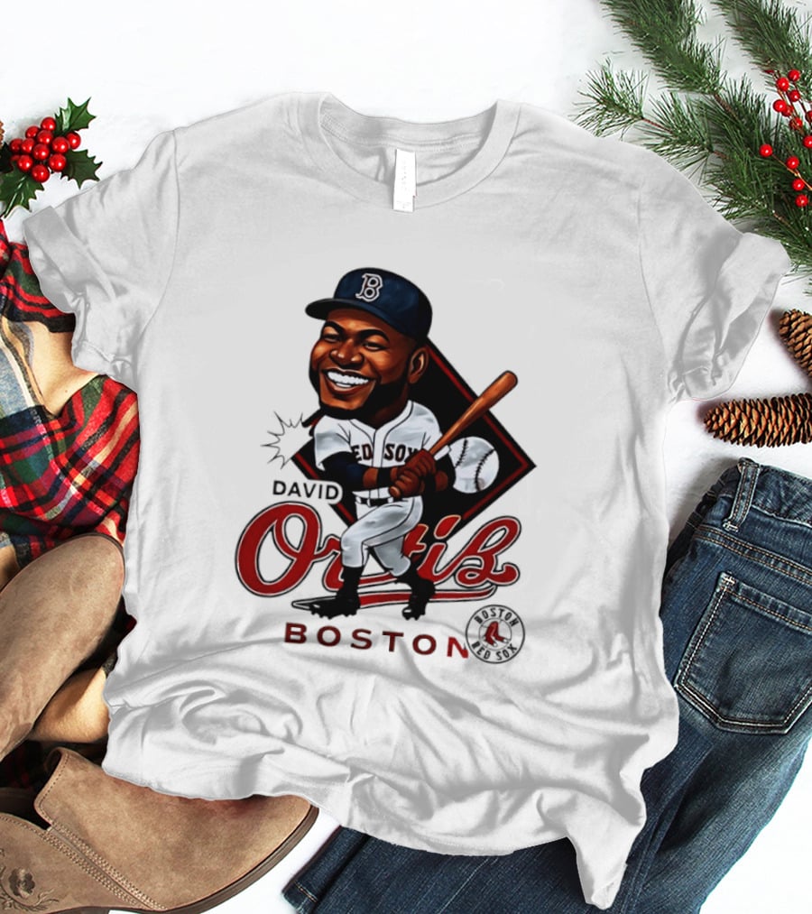David Ortiz Boston Redsox 34 Legend Caricature T-Shirt
