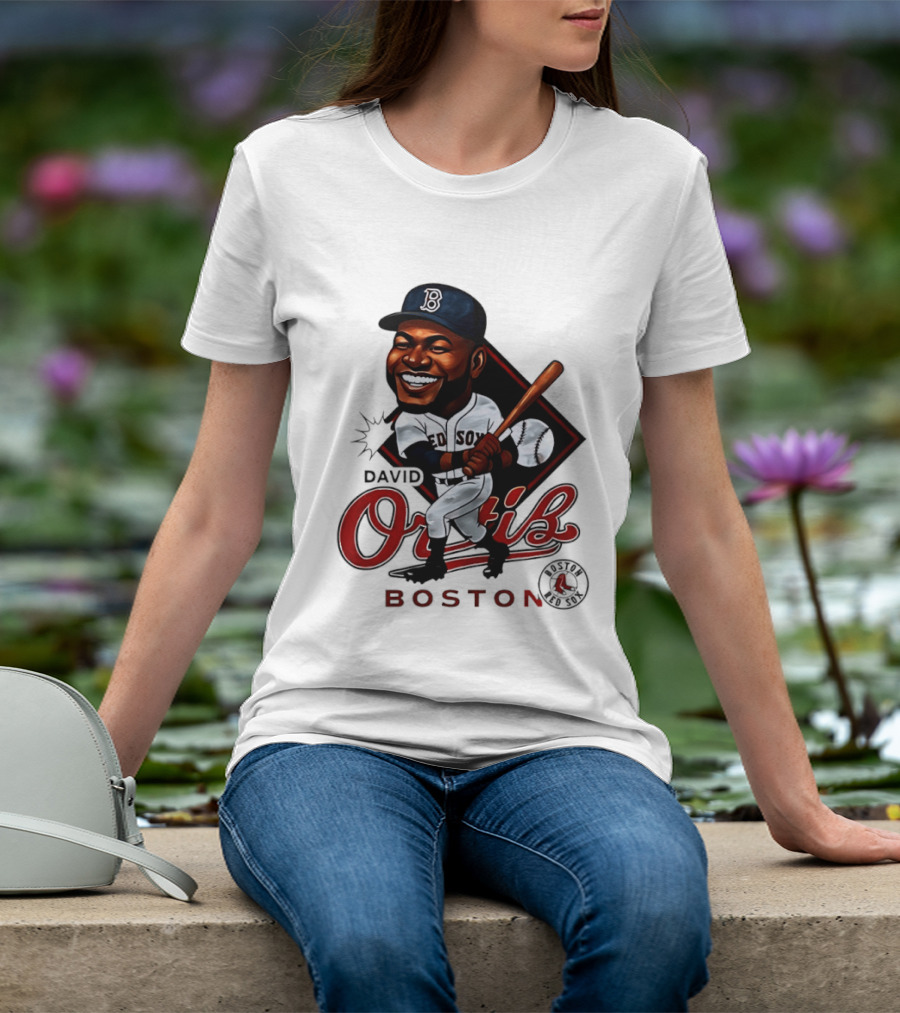David Ortiz Boston Redsox 34 Legend Caricature T-Shirt