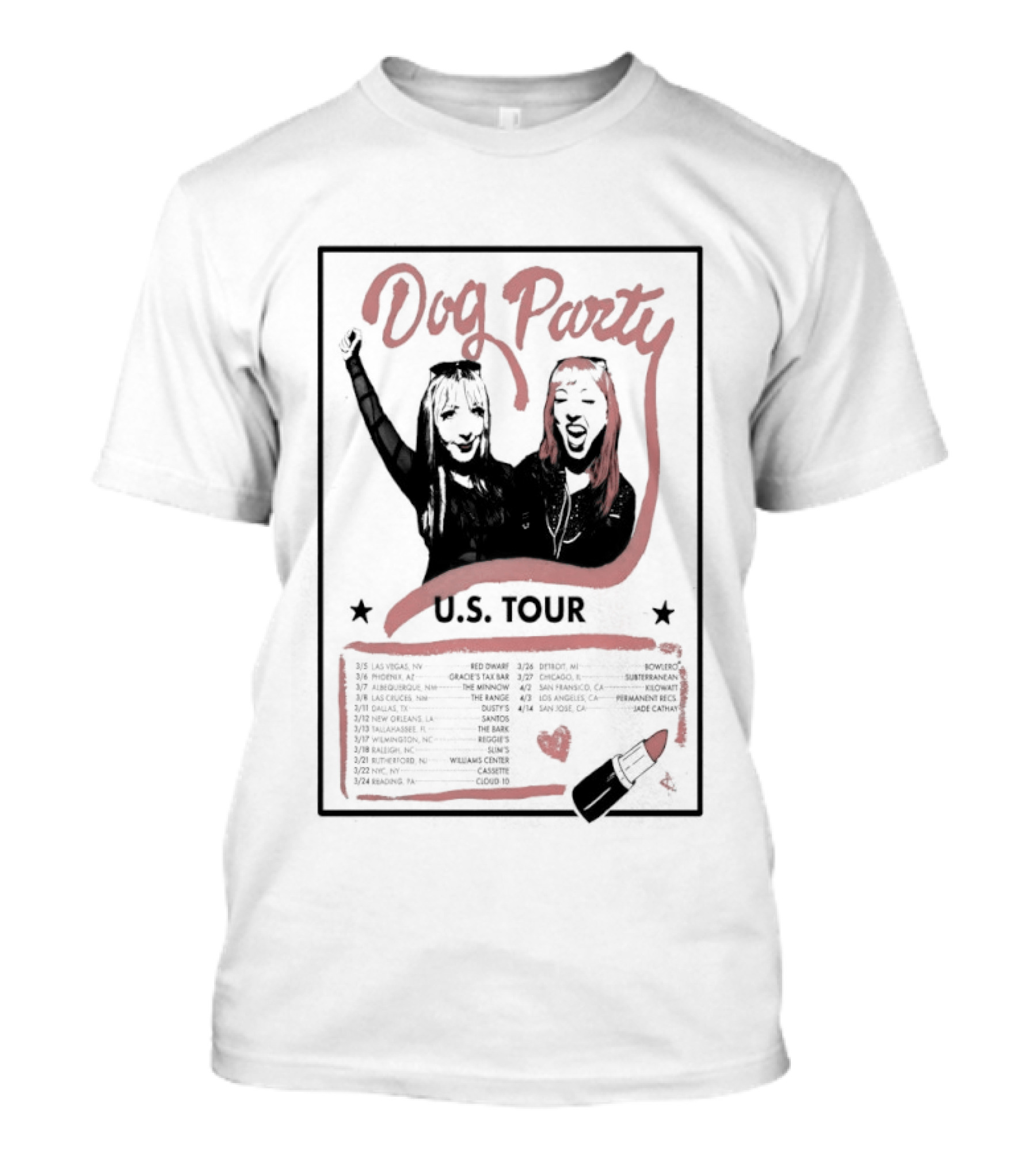 Dog Party 2026 US Tour Band T-Shirt