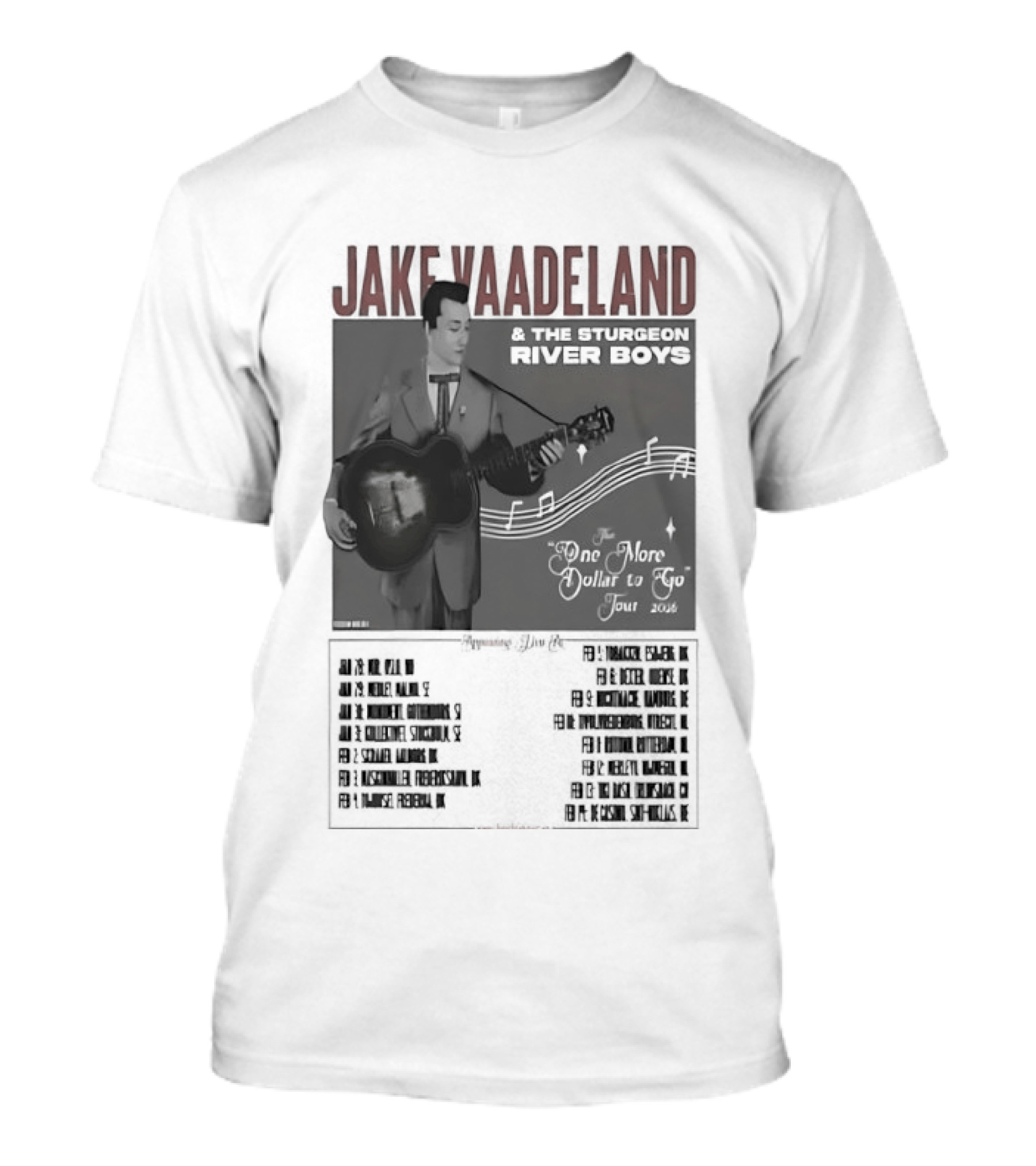 Jake Vaadeland Sturgeon River Boys One More Dollar To Go Tour 2026 T-Shirt