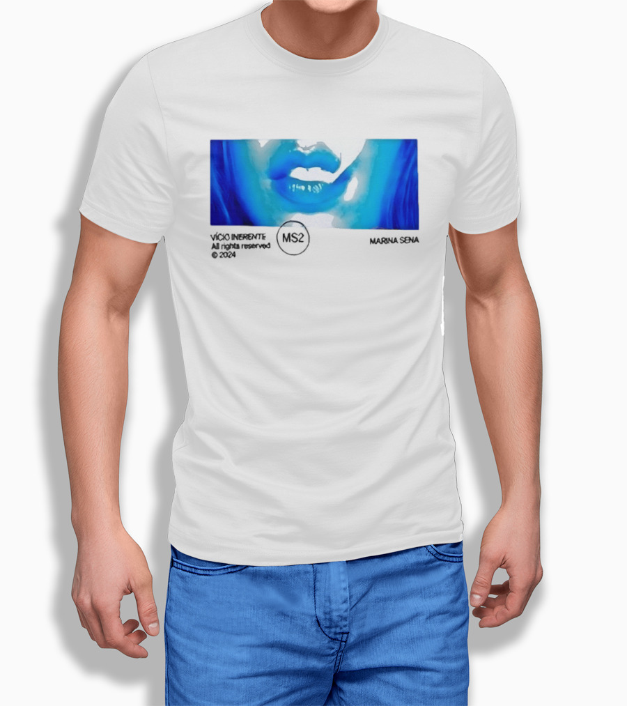 Marina Sena Vicio Inerente Ms2 Blue Lips T-Shirt