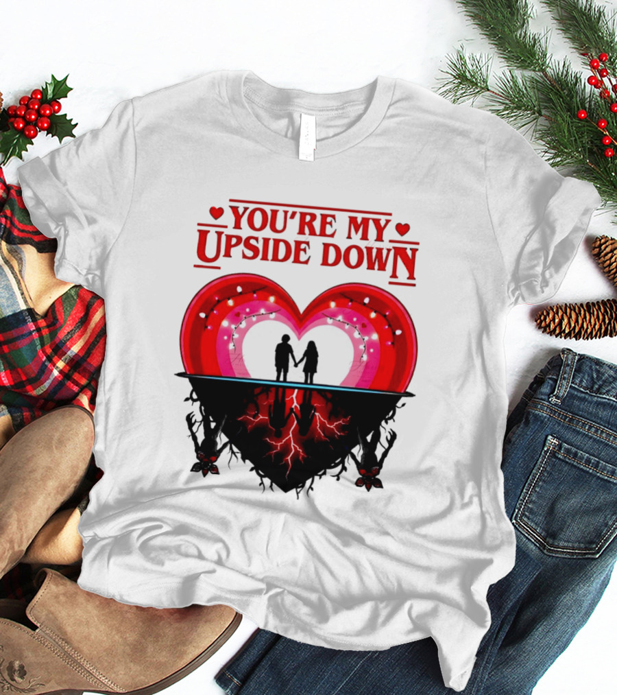 You're My Upside Down Heart Silhouette Couples Romance T-Shirt