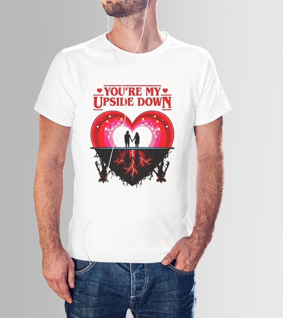 You're My Upside Down Heart Silhouette Couples Romance T-Shirt