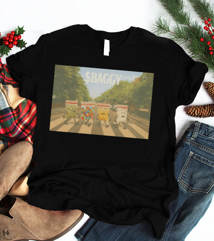 Baggy Weed Candy Snack Heroin Walking Abbey Road T-Shirt