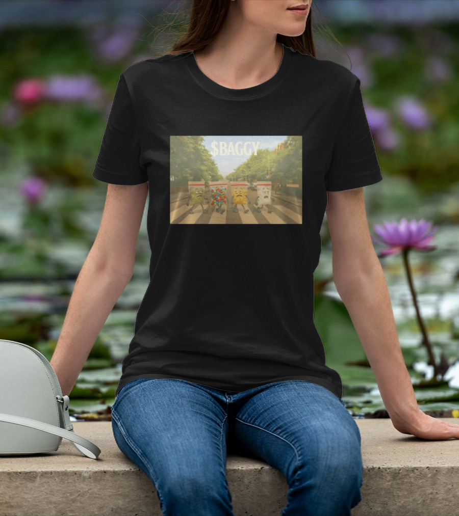 Baggy Weed Candy Snack Heroin Walking Abbey Road T-Shirt