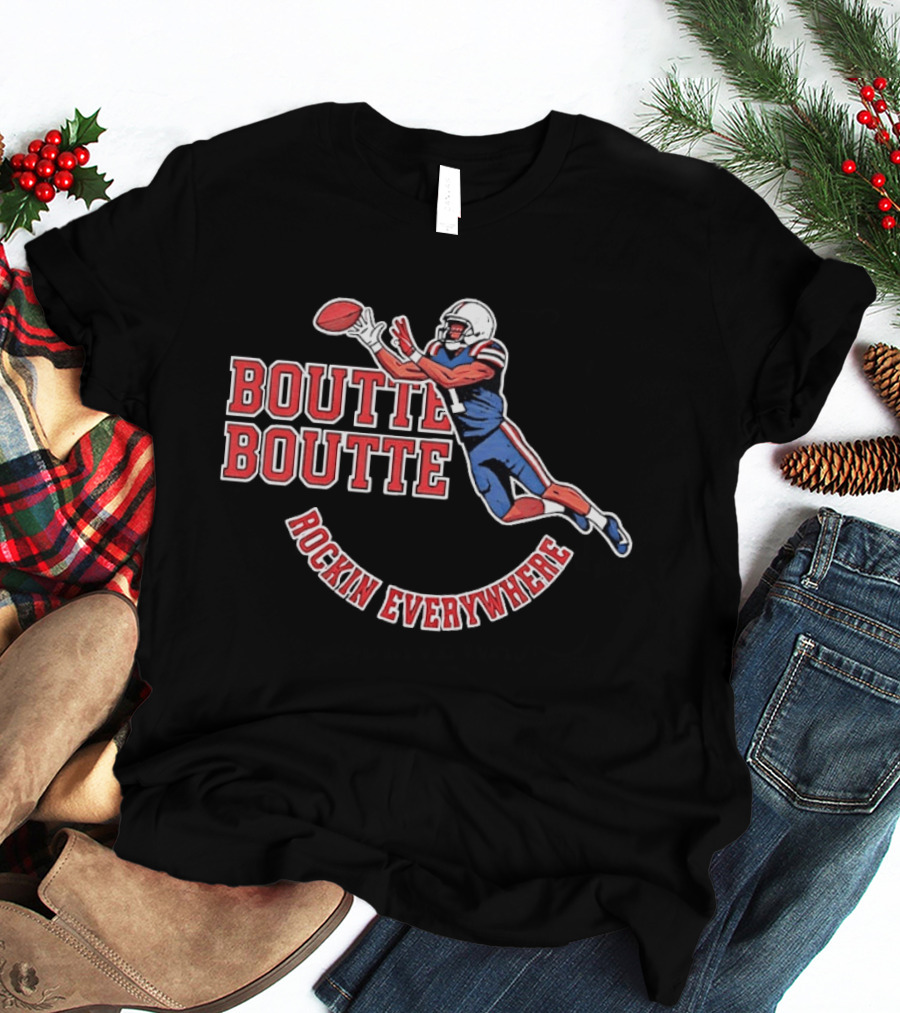 Boutte Boutte Rockin Everywhere Kayshon Boutte New England Patriots Football T-Shirt