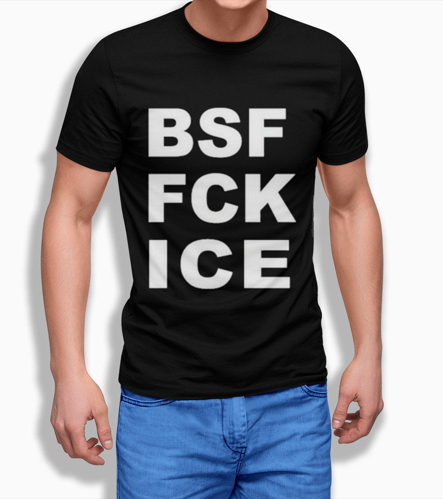 BSF FCK ICE Bold Text Message T-Shirt