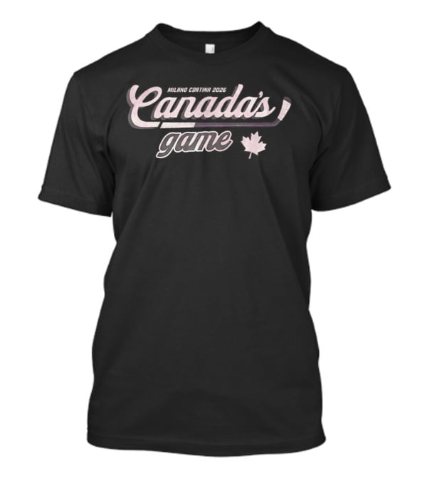 Milano Cortina 2026 Canada's Game Hockey Maple Leaf T-Shirt