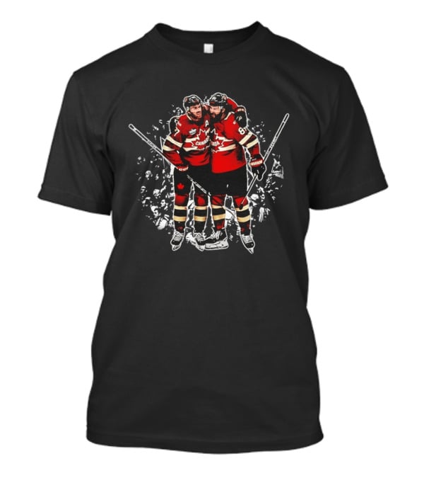 Connor McDavid Drew Doughty Team Canada Hockey Celebration T-Shirt