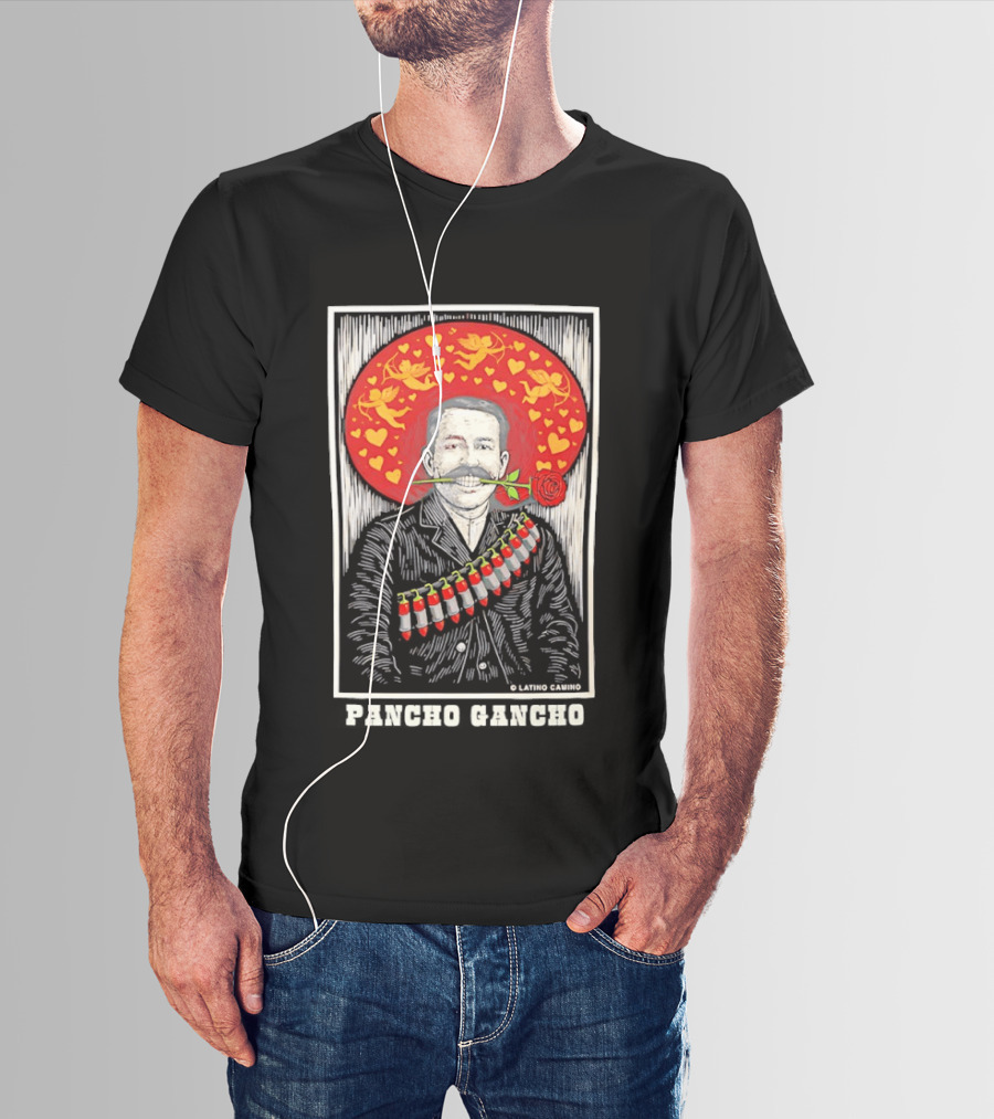 Emiliano Zapata Rose Image Latino Comics Pancho Gancho T-Shirt
