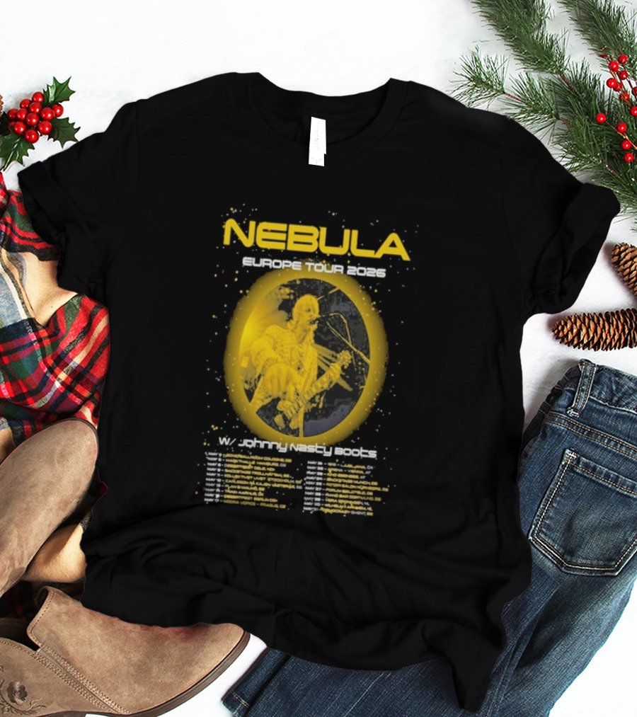 Nebula Europe Tour 2026 Concert Dates And Locations T-Shirt