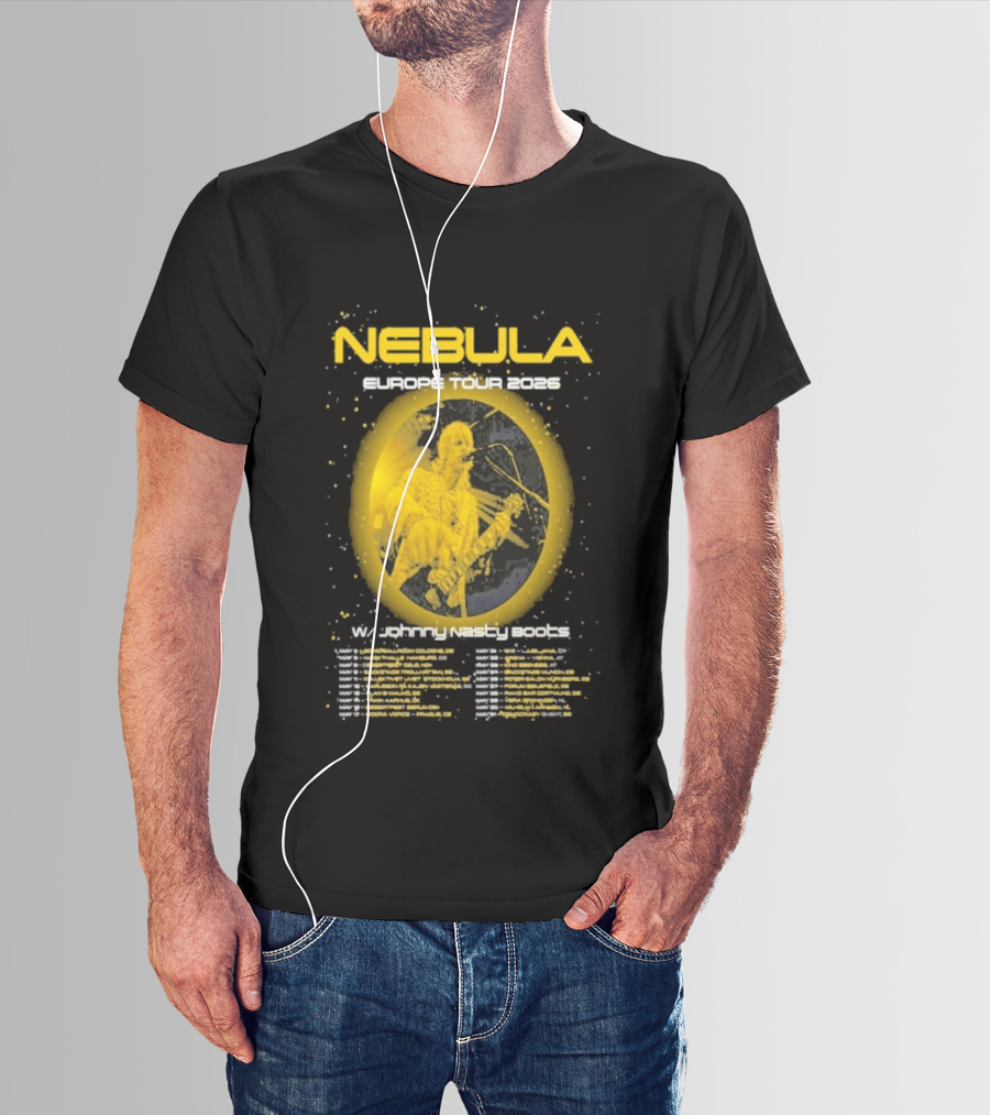 Nebula Europe Tour 2026 Concert Dates And Locations T-Shirt