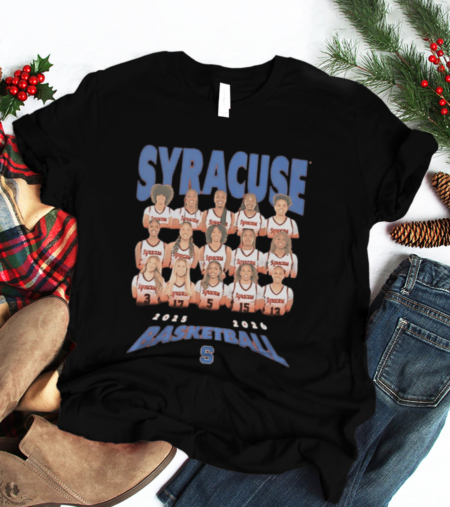 Syracuse Basketball 2025 2026 Women's Team Collage T-Shirt