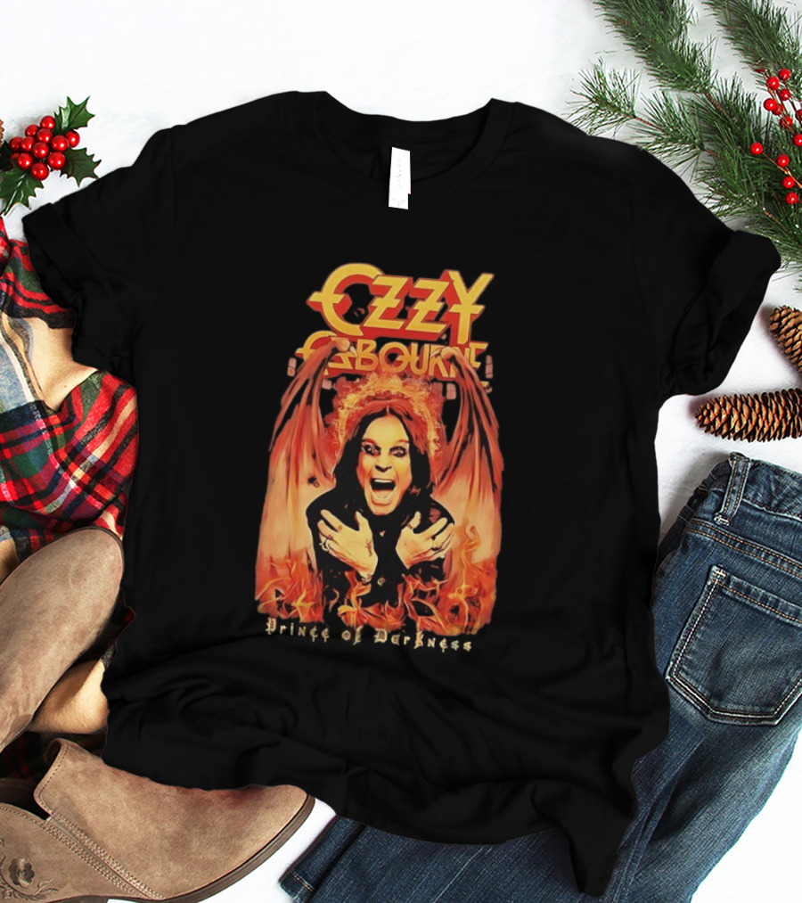 Ozzy Osbourne Flames Prince Of Darkness Fiery Wings T-Shirt
