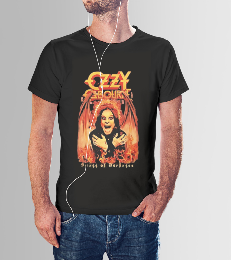 Ozzy Osbourne Flames Prince Of Darkness Fiery Wings T-Shirt