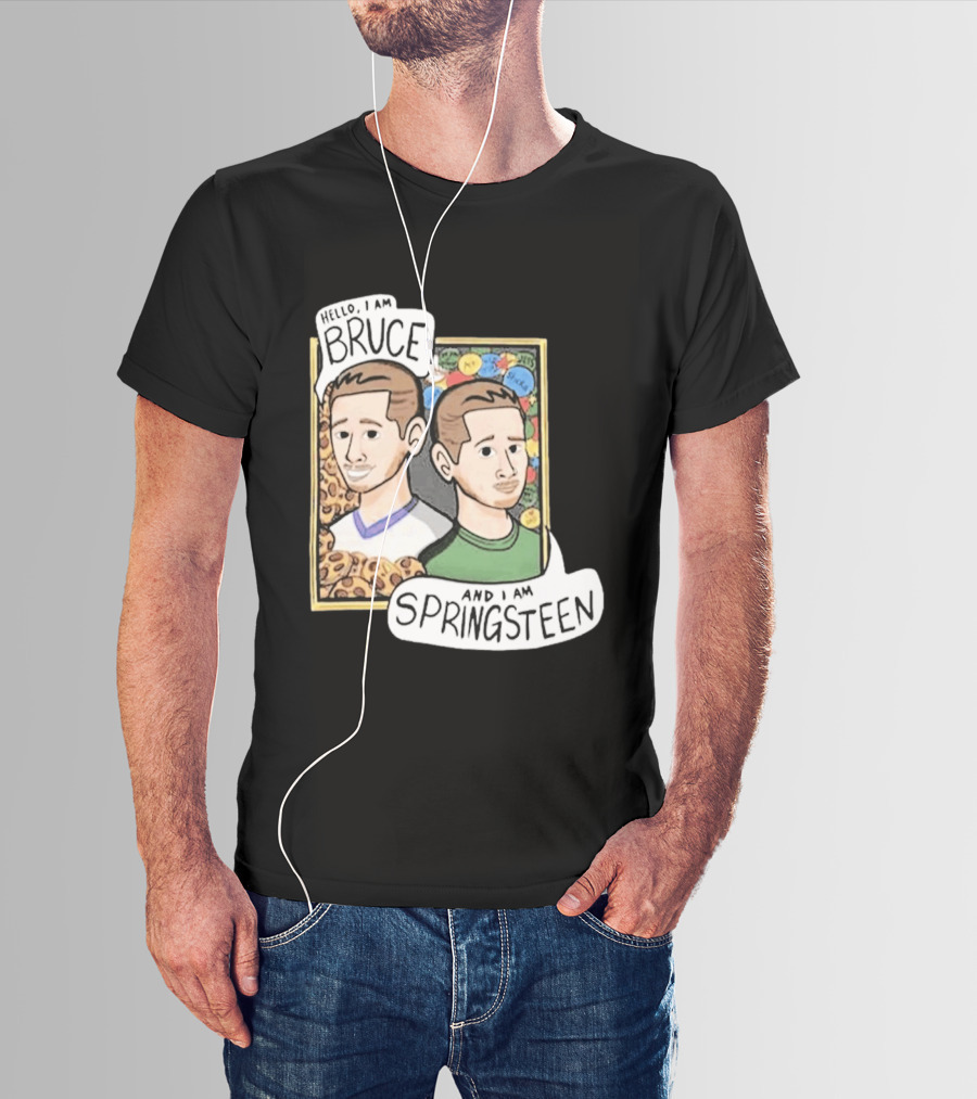 Bruce And Springsteen Hello I Am Tom Grossi T-Shirt