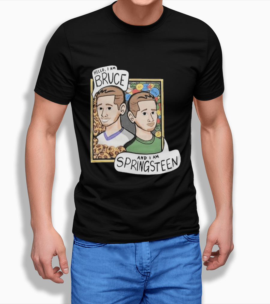 Bruce And Springsteen Hello I Am Tom Grossi T-Shirt