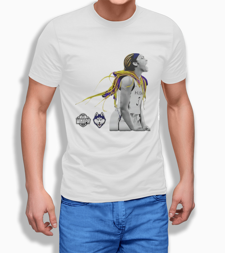 Aaliyah Edwards UConn Huskies WNBPA Athlete With Vibrant Hair T-Shirt