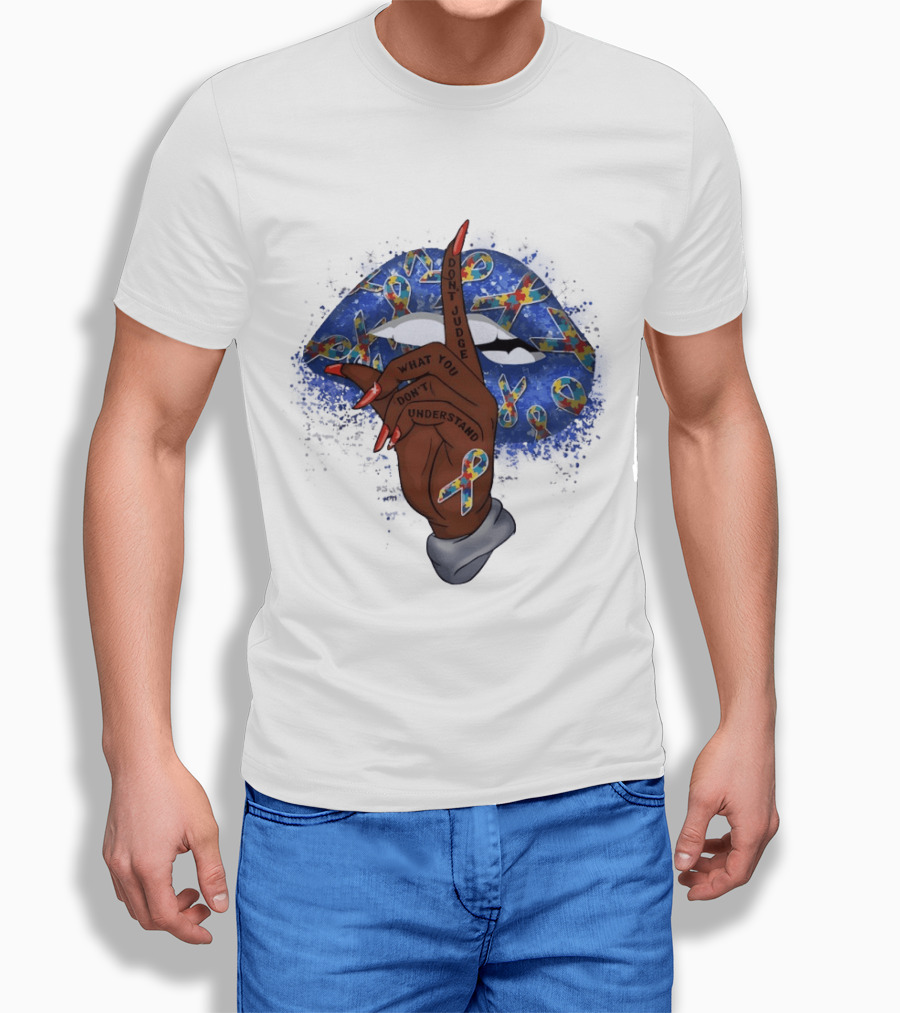 Love Support Acceptance Don't Judge What You Don't Understand Autism Awareness Ribbon T-Shirt