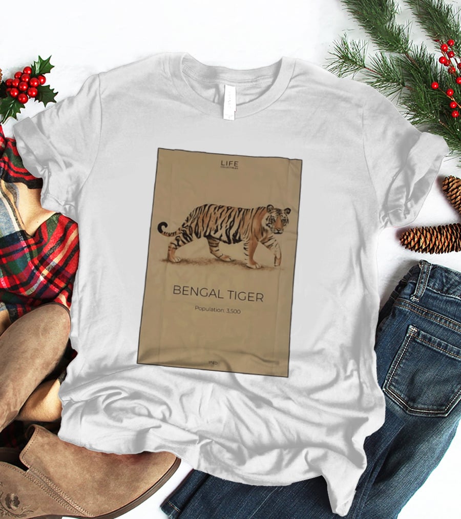 Life Collections Bengal Tiger Population 3,500 1st Ed T-Shirt