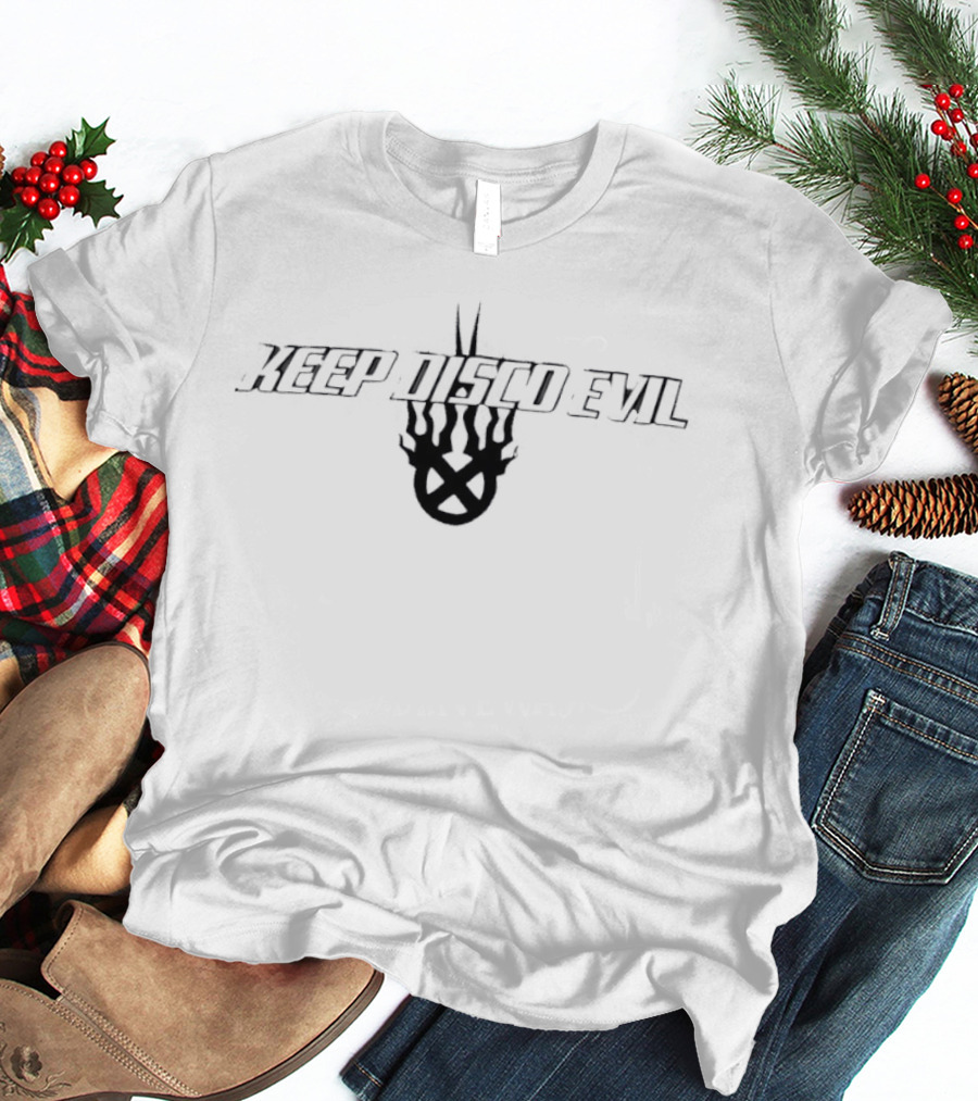 Keep Disco Evil Skull Flame T-Shirt